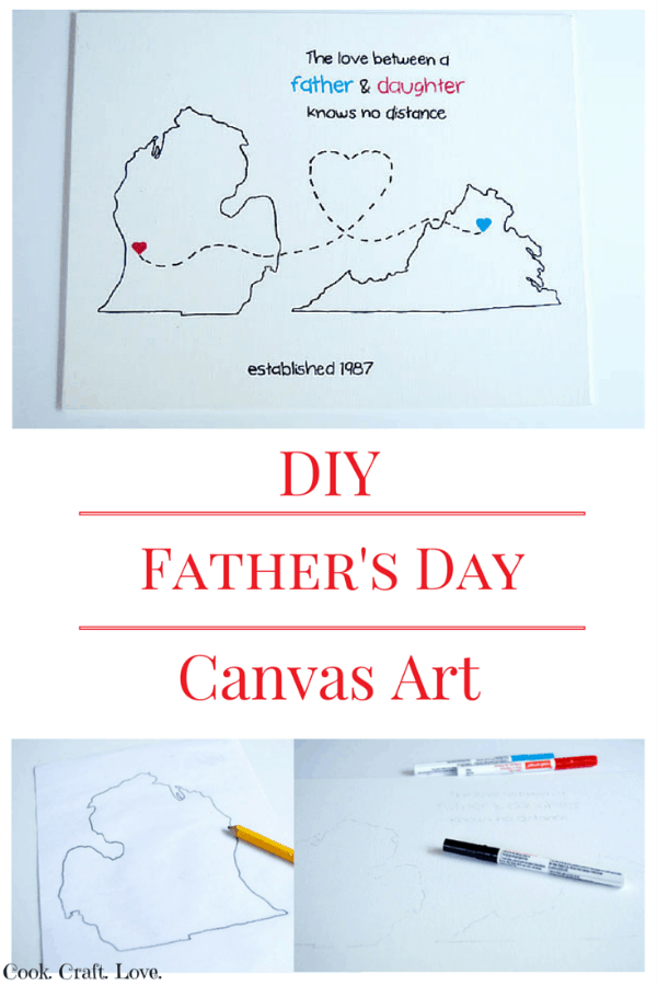 Create DIY Father's Day Canvas Art & Surprise Dad!
