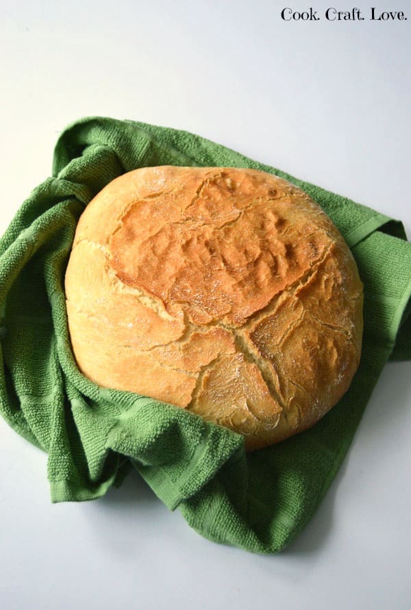 This is the easiest bread recipe I've ever made. The dutch oven creates the perfect crust for a beautiful artisan loaf of homemade bread. You won't even believe how LITTLE time it takes either!