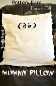 Pottery Barn Knock off Mummy Pillow from Tastefully Frugal