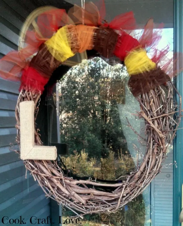 Simple Thanksgiving Wreath | Cook. Craft. Love.