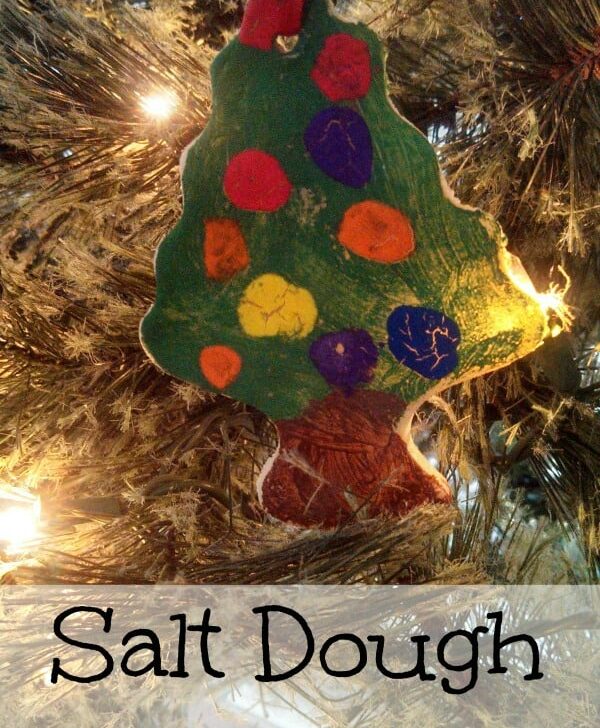 Salt Dough ornaments are super easy and the kids can help in every step of the process! These ornaments make a great gift for teachers, grandmas, or extended family!