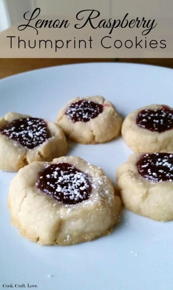 Lemon Raspberry Thumbprint Cookies - Cook. Craft. Love.