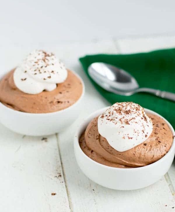 Need a new Bailey's recipe for your St. Patrick's Day celebration? This delicious Bailey's Irish Cream Chocolate Mousse will be your new favorite grown up dessert! And you won't even believe the secret ingredient for a thick and creamy mousse!