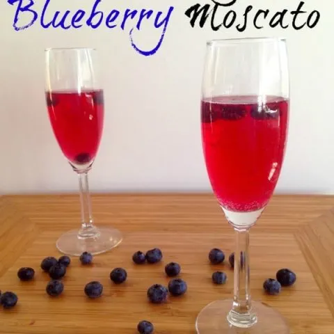 Blueberries soaked in sweet moscato wine create the perfect refreshing spring and summer drink. Add sprite and you've got a sparkling wine to die for!