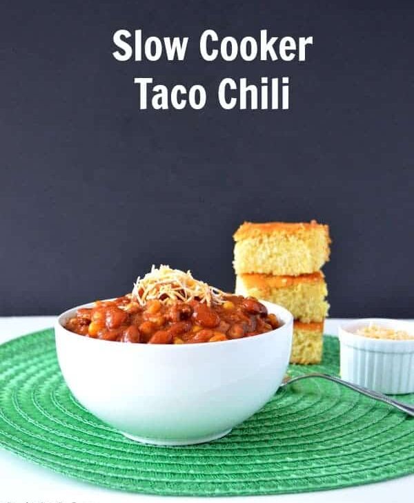 Crockpot recipes are a favorite around here and if it tastes like a taco? Even better! Try this amazing slow cooker taco chili recipe and kill two cravings with one bowl! Plus you'll love how customizeable it is!