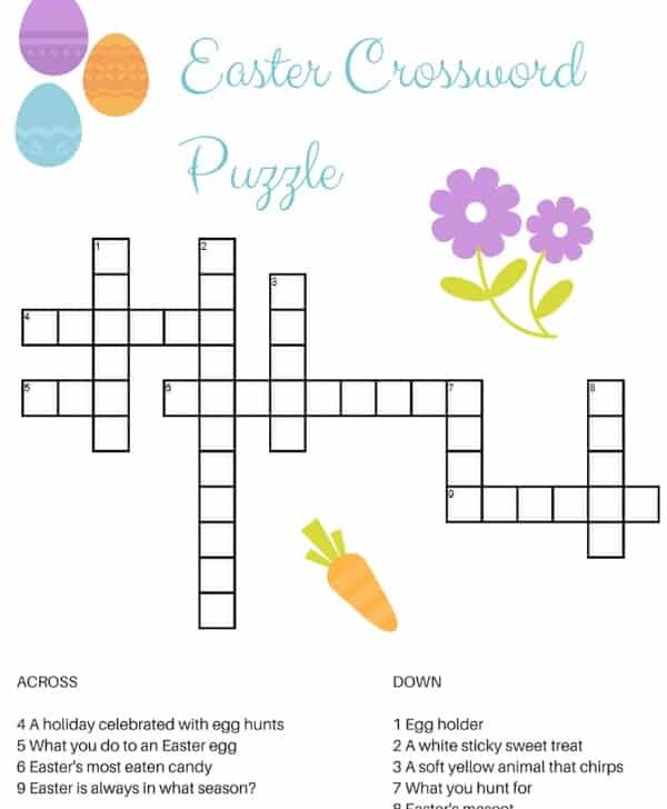 Entertain the kids with Easter fun when you print out this FREE Easter Crossword Puzzle!