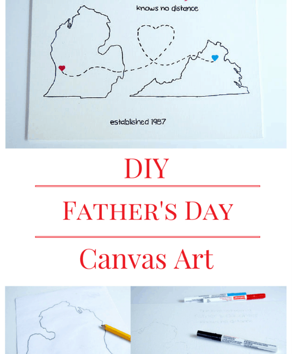 Father's day is just a few weeks away and this easy technique will help you make beautiful and unique canvas art for dad or anyone!
