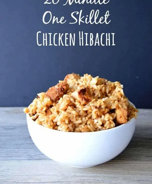 What's better than chicken hibachi? Homemade chicken hibachi in just 20 minutes and one skillet! Make this easy, flavorful chicken hibachi recipe and wow your family at dinner time!