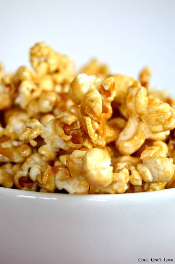 Old fashioned caramel corn isn't just for the fair anymore! Make this super easy caramel corn at home and enjoy a sweet snack any time.