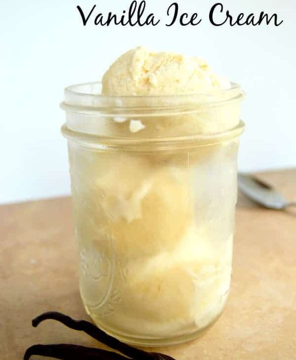 Ice cream is one of my favorite summer treats! Sweet and creamy and frozen for those hot days! This old fashioned vanilla ice cream recipe is perfect for summer or any time!