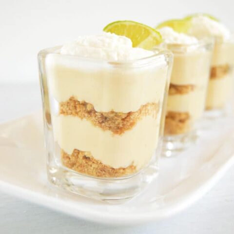 What's better than key lime pie? Key lime you don't have to bake! These amazing no bake key lime pie dessert shooters are a perfect way to glam up your next dinner party!