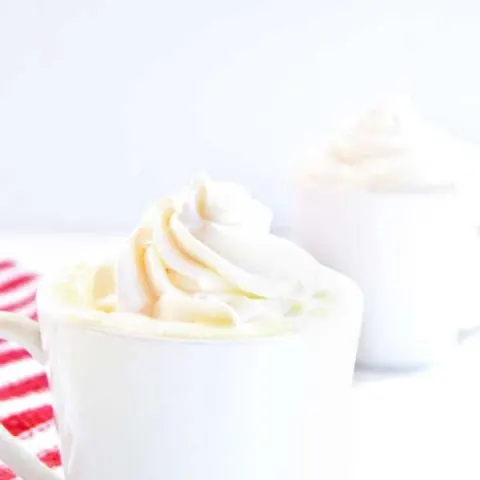 White hot chocolate is a perfect grown up drink for a winter day drink!