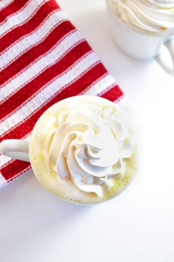 White hot chocolate is a perfect grown up drink for a winter day drink! 