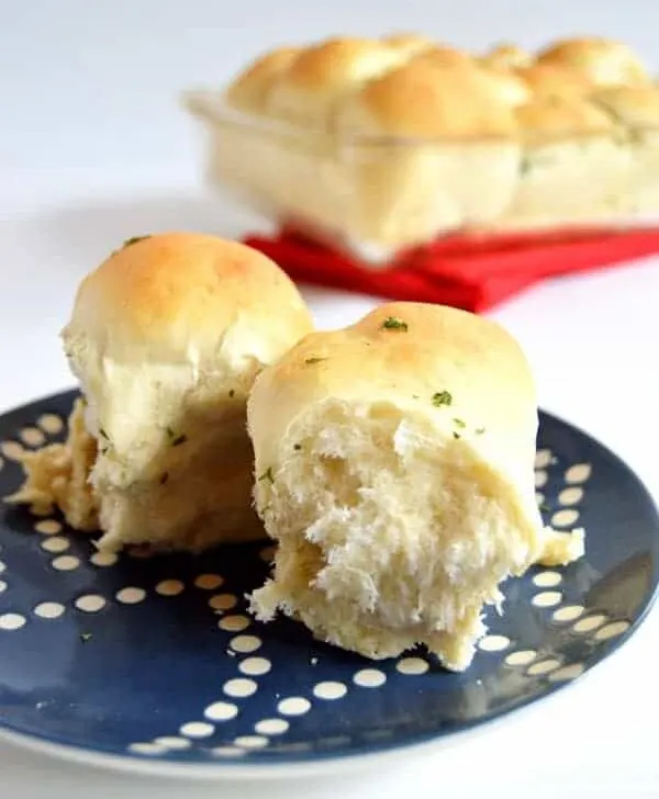 Light and fluffy dinner rolls in the bread machine are a snap and only need about 10 minutes of hands on time!