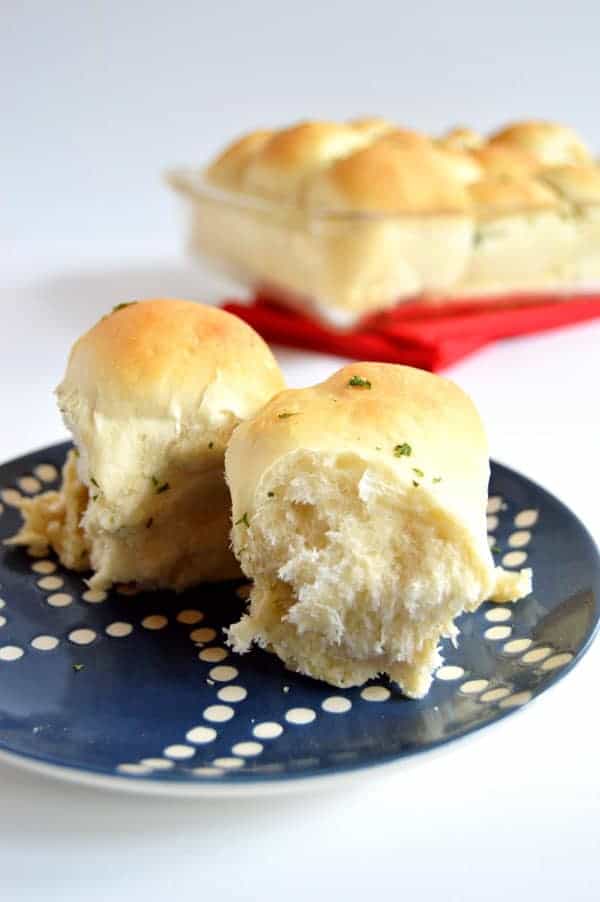 Light and fluffy dinner rolls in the bread machine are a snap and only need about 10 minutes of hands on time!