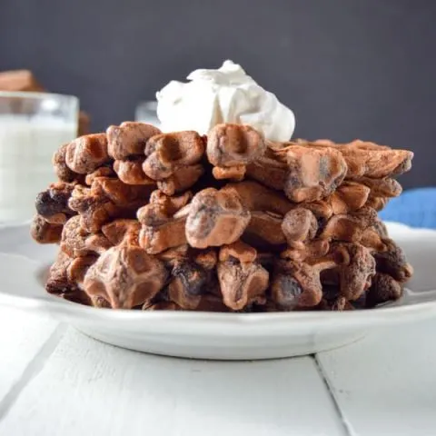 Make breakfast decadent and serve up some chocolate waffles! Top them with powdered sugar, whipped cream, syrup, and more!