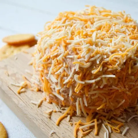 This creamy, cheesy, and spicy taco cheese ball is perfect for your next sports party!