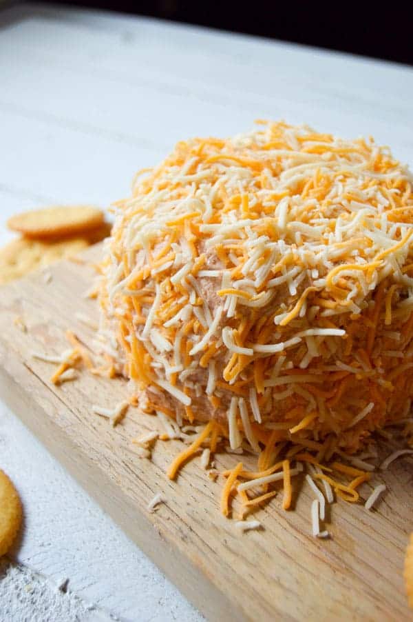 This creamy, cheesy, and spicy taco cheese ball is perfect for your next sports party!