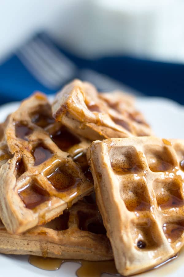 Cinnamon and brown sugar offer a sweet but subtle flavor that make these waffles perfect for breakfast or dessert!