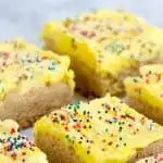 Gluten Free Frosted Sugar Cookie Bars