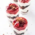 Berry Cheesecake Shooters with Pie Crumble