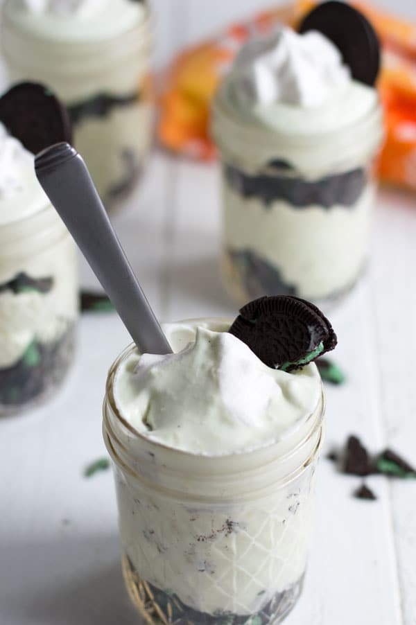 Grasshopper pie is a classic southern dessert and I gave it a makeover by turning it into a delicious, creamy, minty parfait!