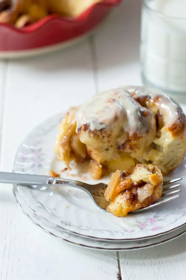 Apple pie cinnamon rolls are the perfect fall breakfast or brunch treat!