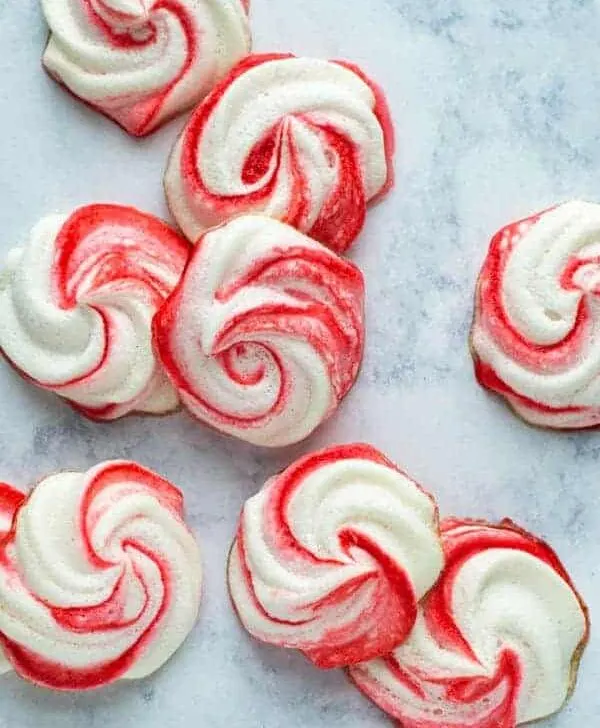 Peppermint meringues are a cool and refreshing treat perfect for your holiday table, as gifts for friends, or to take to an office party!