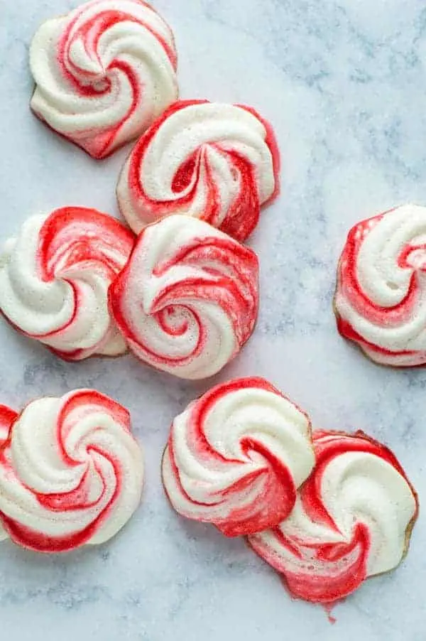 Peppermint meringues are a cool and refreshing treat perfect for your holiday table, as gifts for friends, or to take to an office party!