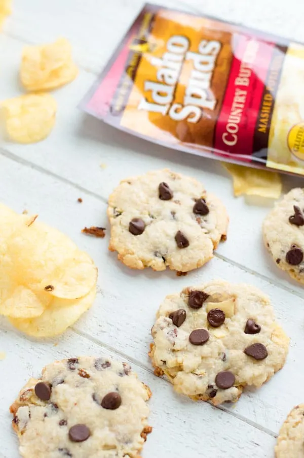 Sweet and salty is a winning combination and these potato chip cookies are perfect for your Game Day party this year!