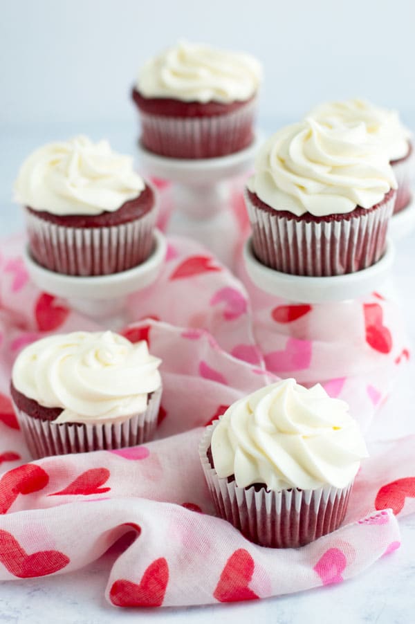 Classic red velvet cupcakes are a southern staple and the perfect treat for Valentine's Day, a sweet spring picnic, or a backyard barbque!