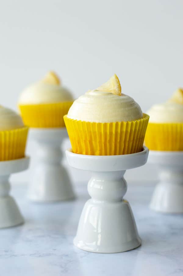 These lemony lemon cupcakes are the perfect mix of tart and sweet! And with lemonade powder for that tangy lemon flavor they couldn’t get any easier!